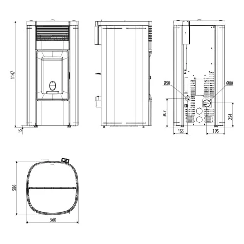 Pelletofen MCZ MUSA Air 10 M3 10 KW 7 Pelletofen MCZ MUSA Air 10 M3 10 KW – Bild 5