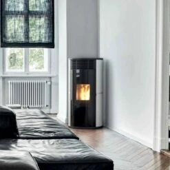 Pelletofen MCZ PAD Hydromatic 24 M2+ 24,2 KW Wasserführend -Chimney Geschaft Pelletofen MCZ PAD Hydromatic 18 24 M2 plus wasserfuehrend Weiss Ambient 900x900