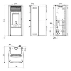Pelletofen MCZ STAR Air 8 UP! M3 8,1 KW -Chimney Geschaft Pelletofen MCZ Star Air 8 UP M2 900x900