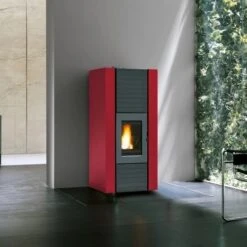 Pelletofen PALAZZETTI Ecofire Martina Idro Lux 15 KW Wasserführend 6 Pelletofen PALAZZETTI Ecofire Martina Idro Lux 15 KW Wasserführend -Chimney Geschaft Pelletofen PALAZZETTI Ecofire Martina Idro Lux Rot Ambient 900x900