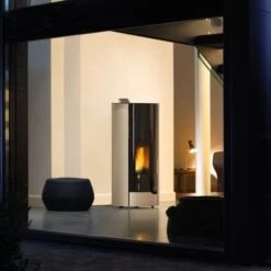 Pelletofen PALAZZETTI Ecofire Nina 8 KW 6 Pelletofen PALAZZETTI Ecofire Nina 8 KW -Chimney Geschaft Pelletofen Palazzetti Nina Stahl Weiss Ambient 900x900