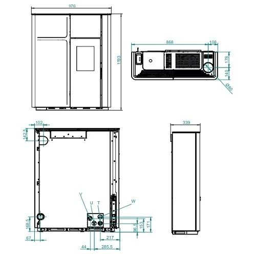 Pelletofen Royal Karyn Idro 12 | 12 KW Wasserführend 5 Pelletofen Royal Karyn Idro 12 | 12 KW Wasserführend – Bild 3