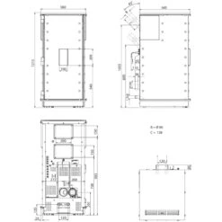 Pelletofen Wodtke Ivo.tec Water+ 8/9/13 KW Wasserführend -Chimney Geschaft Pelletofen Wodtke ivo tec water Masszeichnung 900x900