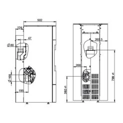 Pelletofen Wodtke Soleo.nrg V12 Air+ 6/8 KW -Chimney Geschaft Pelletofen Wodtke soleo nrg V12 air teh2 900x900