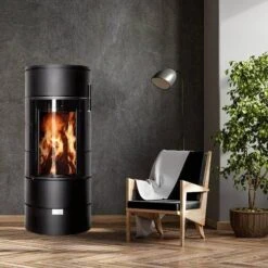 Chimney Geschaft -Chimney Geschaft Rondotherm Titan Mini 6kW schwarz Ambiente 900x900