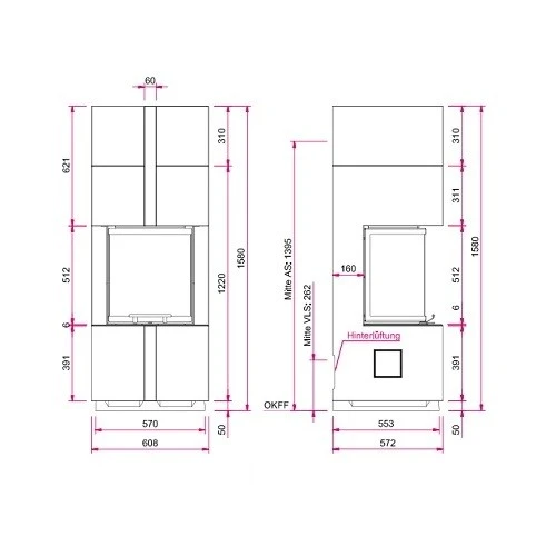 Kaminbausatz CAMINA S16 4 KW Speicheranlage 5 Kaminbausatz CAMINA S16 4 KW Speicheranlage – Bild 3