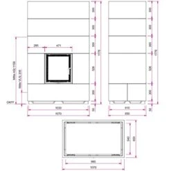 Kaminbausatz CAMINA S7 TV Hoch 7 KW Speicheranlage -Chimney Geschaft S7 TV Hoch mit Lina TV 4551 ss 900x900