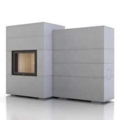 Kaminbausatz Brunner BSG 01 Niedrig Mit MSS Set Nebenstehend Drehtür 2,8 KW