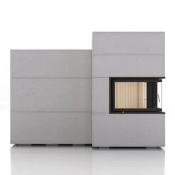 Kaminbausatz Brunner BSG 02 Niedrig Rechts Mit MSS Set Nebenstehend Drehtür 3 KW -Chimney Geschaft SET211484 Front 900x900