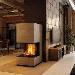 Kaminbausatz SPARTHERM SIM Arte 3RL-60h 10 KW, Schiebetür -Chimney Geschaft SIM Arte 3RL 60h amb 900x900