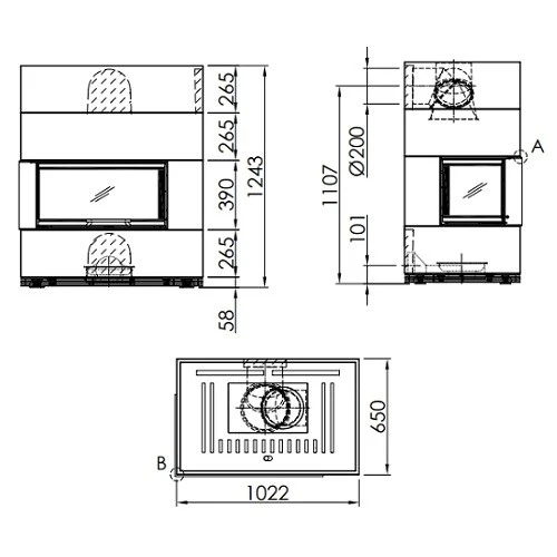 Kaminbausatz SPARTHERM SIM Varia AS-2Lh 7 KW, Schiebetür 5 Kaminbausatz SPARTHERM SIM Varia AS-2Lh 7 KW, Schiebetür – Bild 3