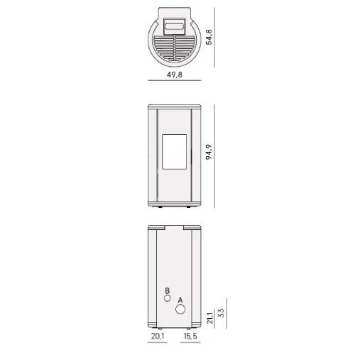 Pelletofen Cadel Sound 7 Ps 7 KW 5 Pelletofen Cadel Sound 7 Ps 7 KW – Bild 3