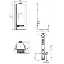 Pelletofen PALAZZETTI Ecofire Cecile Lux 6 KW -Chimney Geschaft pelletofen palazzetti cecile lux tech 900x900